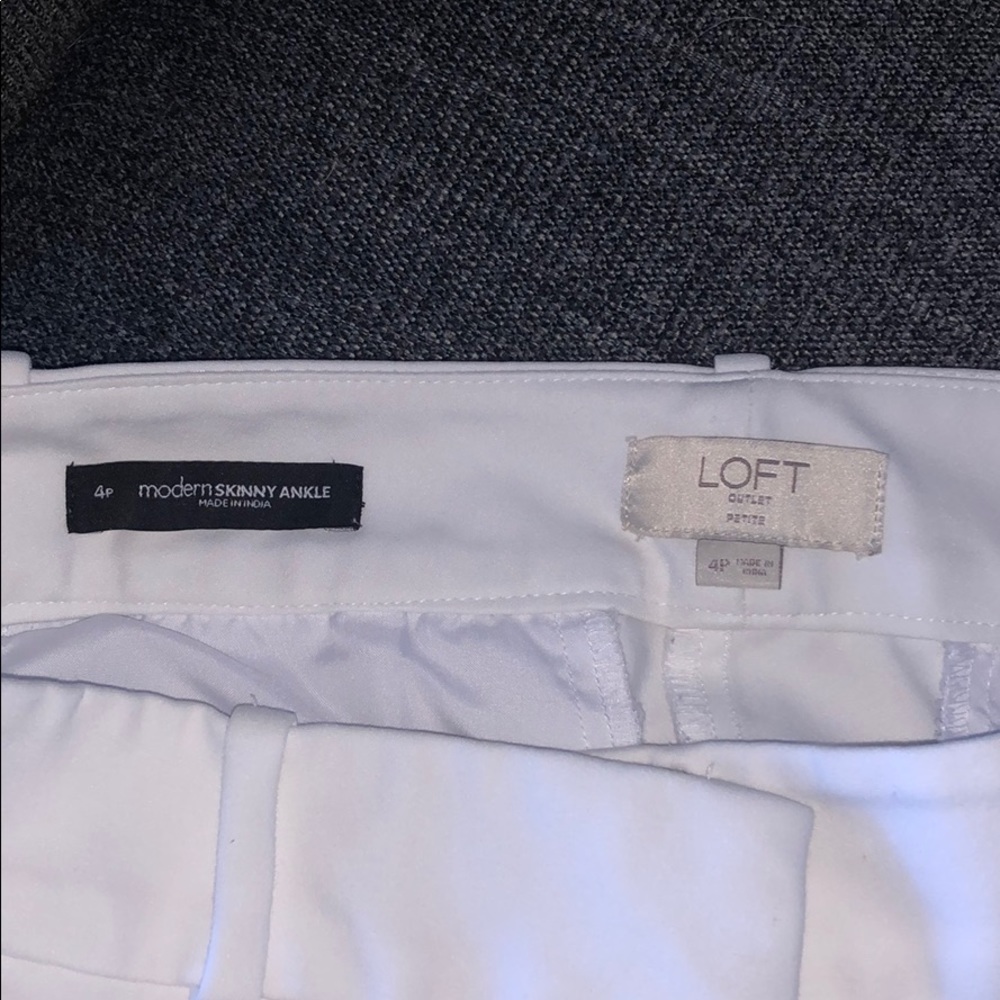 Lot of 3 Dress Slacks in Black White & Tan